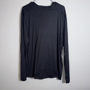 Gaiam Mens Everyday Basic Hoodie Sweatshirt Fitness Slim Fit Black XL Activewear
